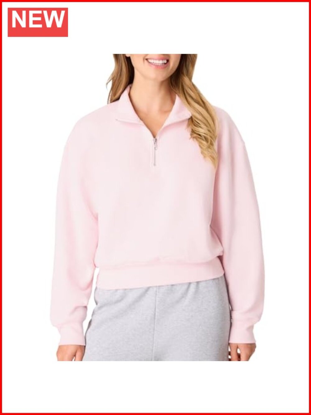 Hanes EcoSmart Fleece Quarter-Zip Pullover Midweight Sweatshirt for Women